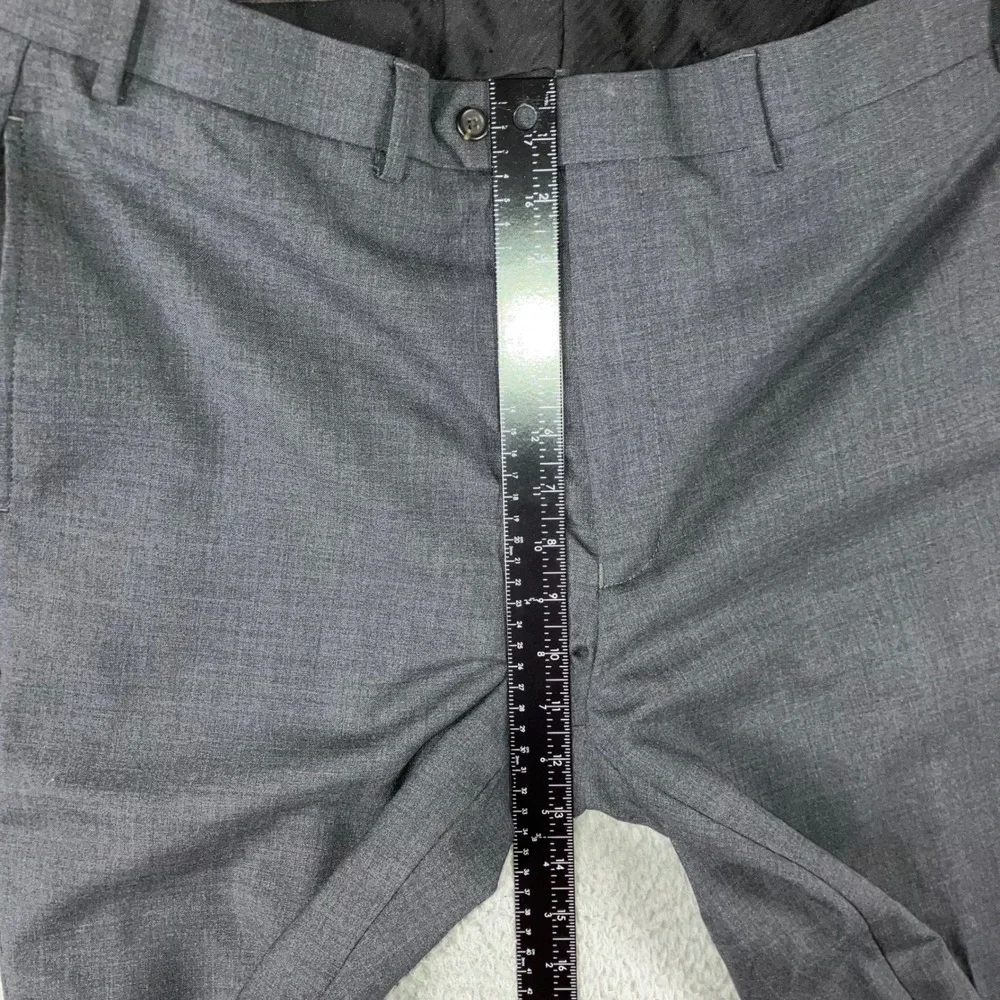 Ralph Lauren Dress Pants Men 36x30 100%‎ Wool Flat Front Straight Leg Gray